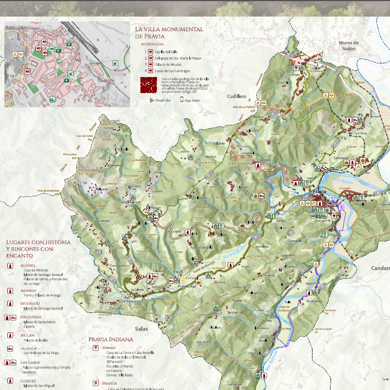 Mapa y Guía de Pravia